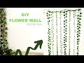 DIY Flower Wall under $20 in 30 Minutes(rental friendly) | Lifestyle by kam