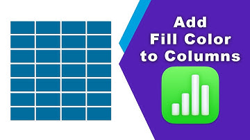 How to add fill color to columns in Apple Numbers (Spreadsheet) on Mac