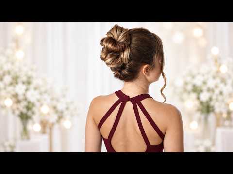 Wedding guest updo for medium hair #hairstyles #braids #braidhairstyle