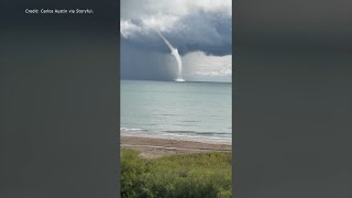 Waterspout spotted over Lake Michigan in Wisconsin