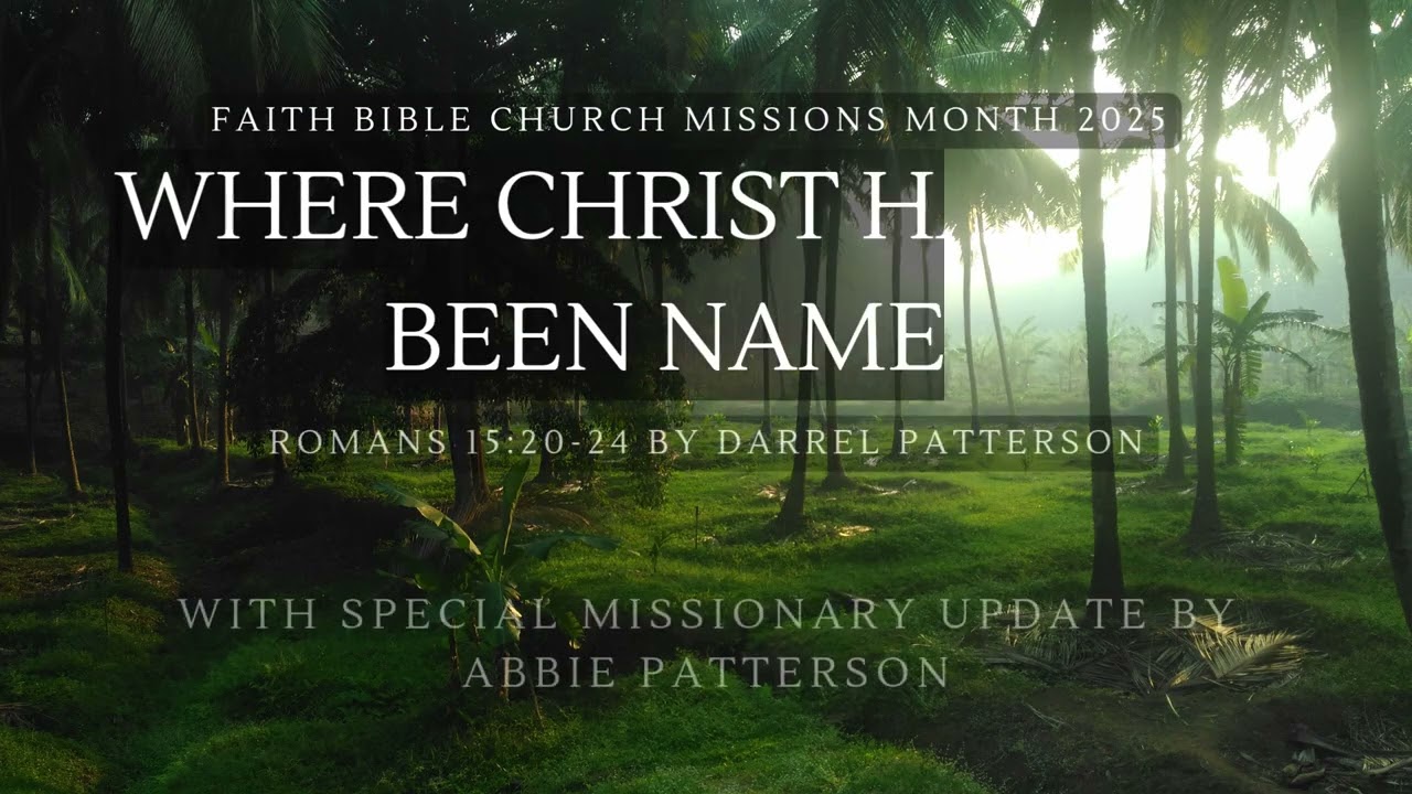 Where Christ Has Not Been Named