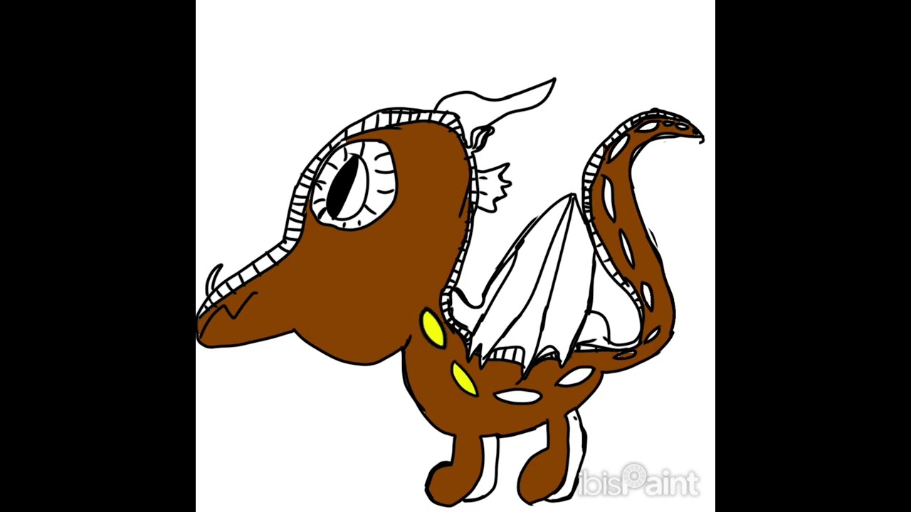 Speed paint of me drawing eevee as a WOF dragon (actual footage)