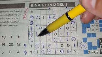⭐️⭐️⭐️⭐️ (#4931) Friday. Binary01 Sudoku puzzle. Bonus Extra edition. 07-29-2022 Extra part 3 of 4