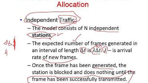 Lecture#6-Assumptions for Dynamic Channel Allocation-Media Access Control Sublayer