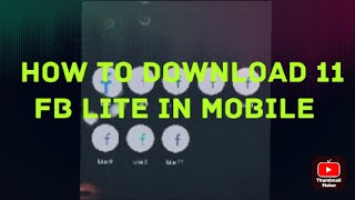 How to download 11 fb lite in one device | 11 fb lite clone download | Tricks All BD | Facebook 11