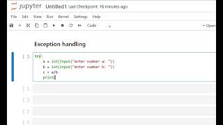 Exception handling in python