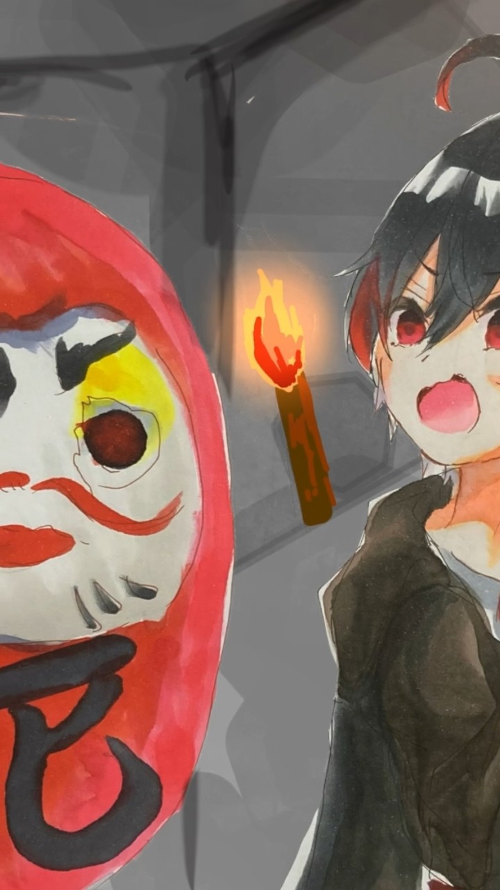 小6が描く】からぴち🍑【だるまさんがころんだサバイバル2】振り返れば