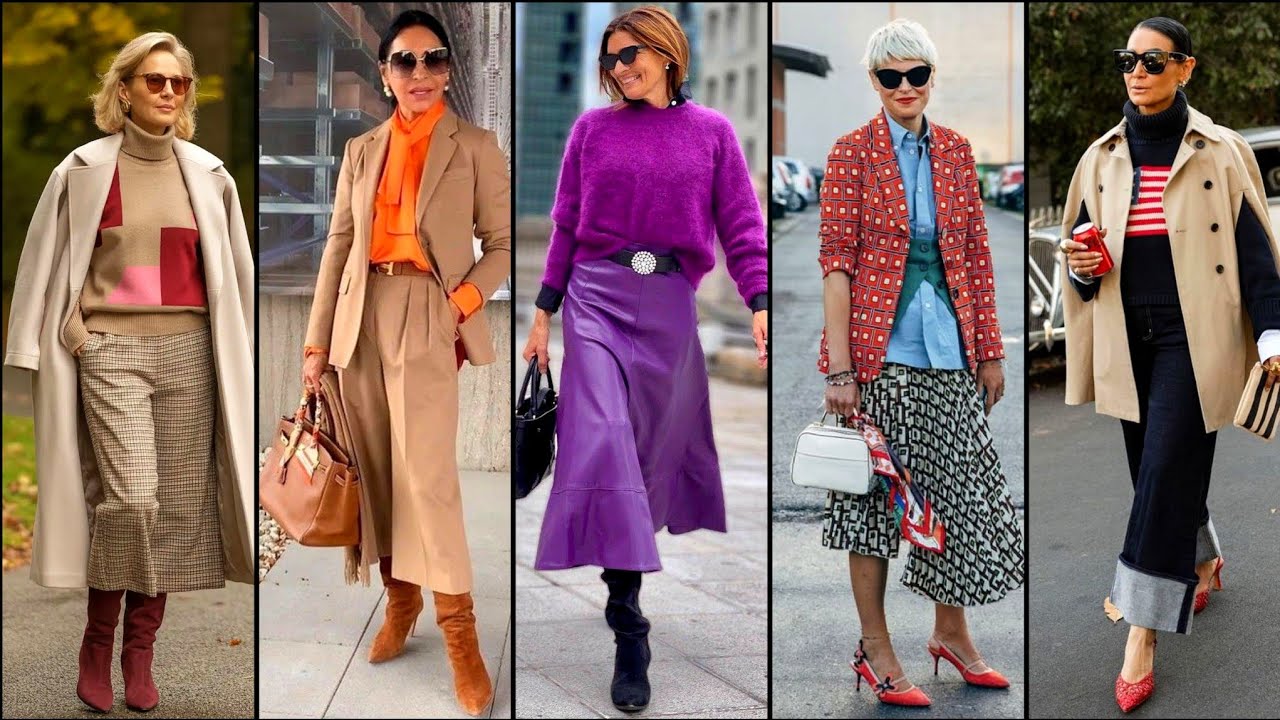 Женщины старше 50, 60, 70 лет 💄|Новые тренды: идеи осенних нарядов 2025