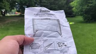 Blackhawk fiberglass soccer goal assembly