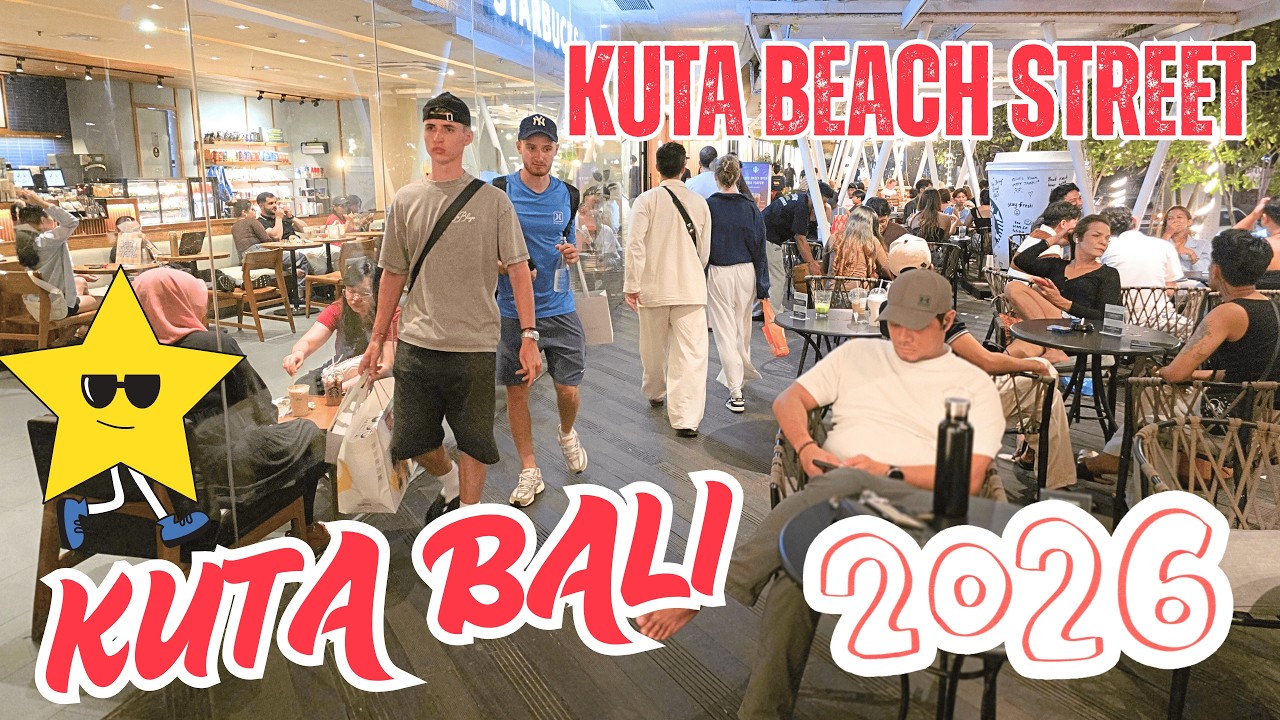 Bali Kuta 2026: Nightlife Beach Street Walking Tour Now Today