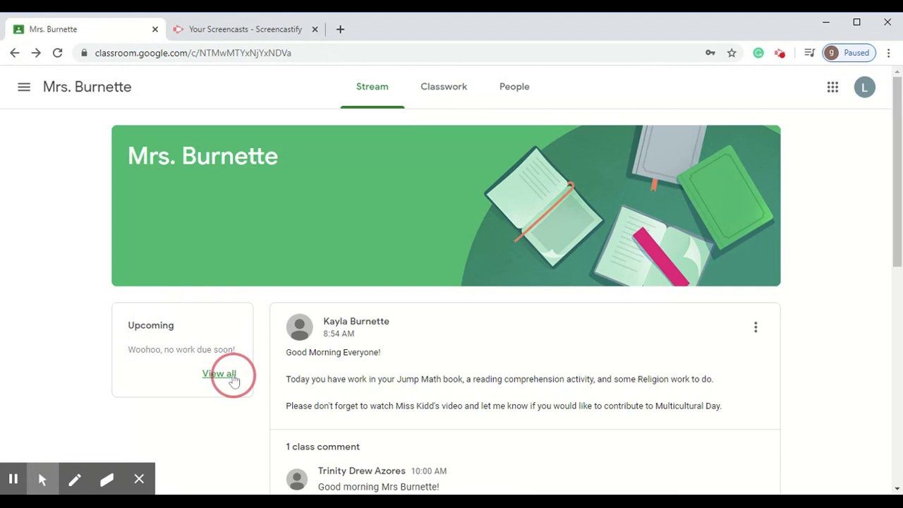 google classroom homework