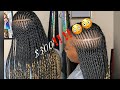 One of my subscribers came and got her hair done | Three layer braids