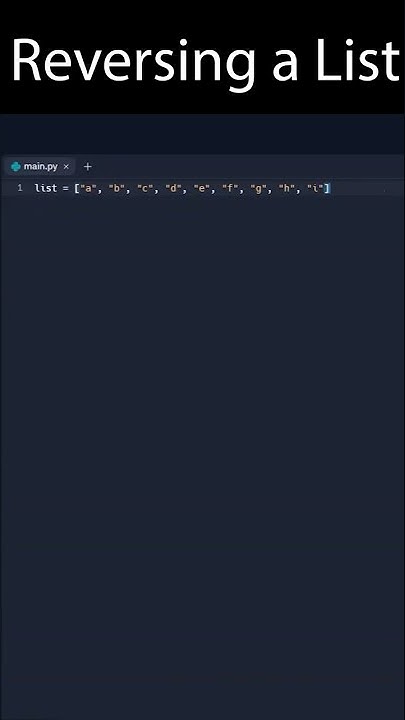 How to reverse a list in python (Easy) - YouTube