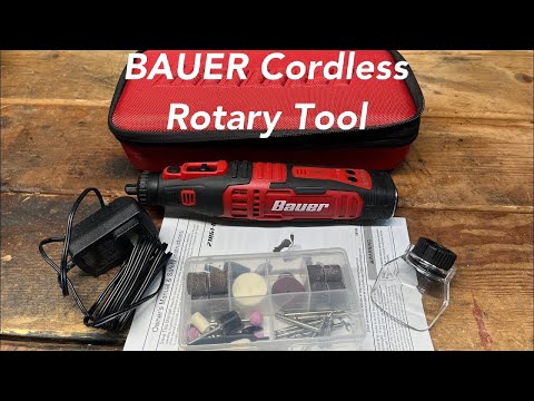 BAUER 8V Cordless Variable Speed Rotary Tool - review - YouTube