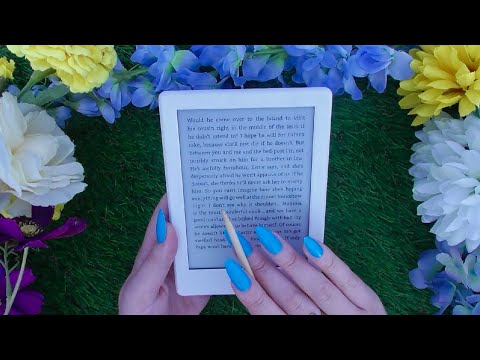 ASMR Inaudible Reading in Nature 🌿 clicky mouth sounds, calming garden ambience