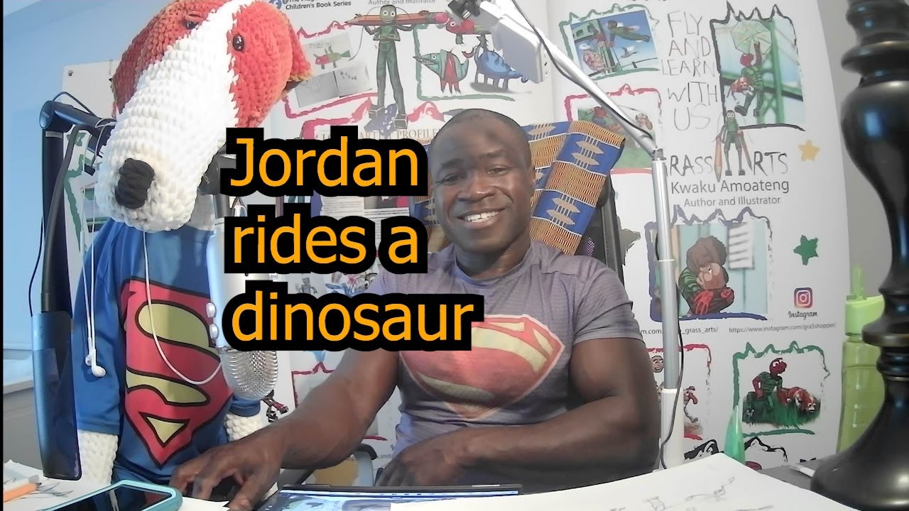 “Jordan & the Dinosaur | Imaginative Character Art from The Magic Umbrella”