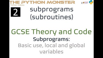 Monster Video 30: Subprograms - Basic use, Global and Local Variables (High Definition)