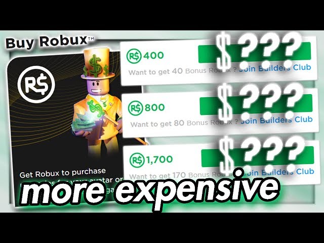 Roblox Made Robux MORE EXPENSIVE 