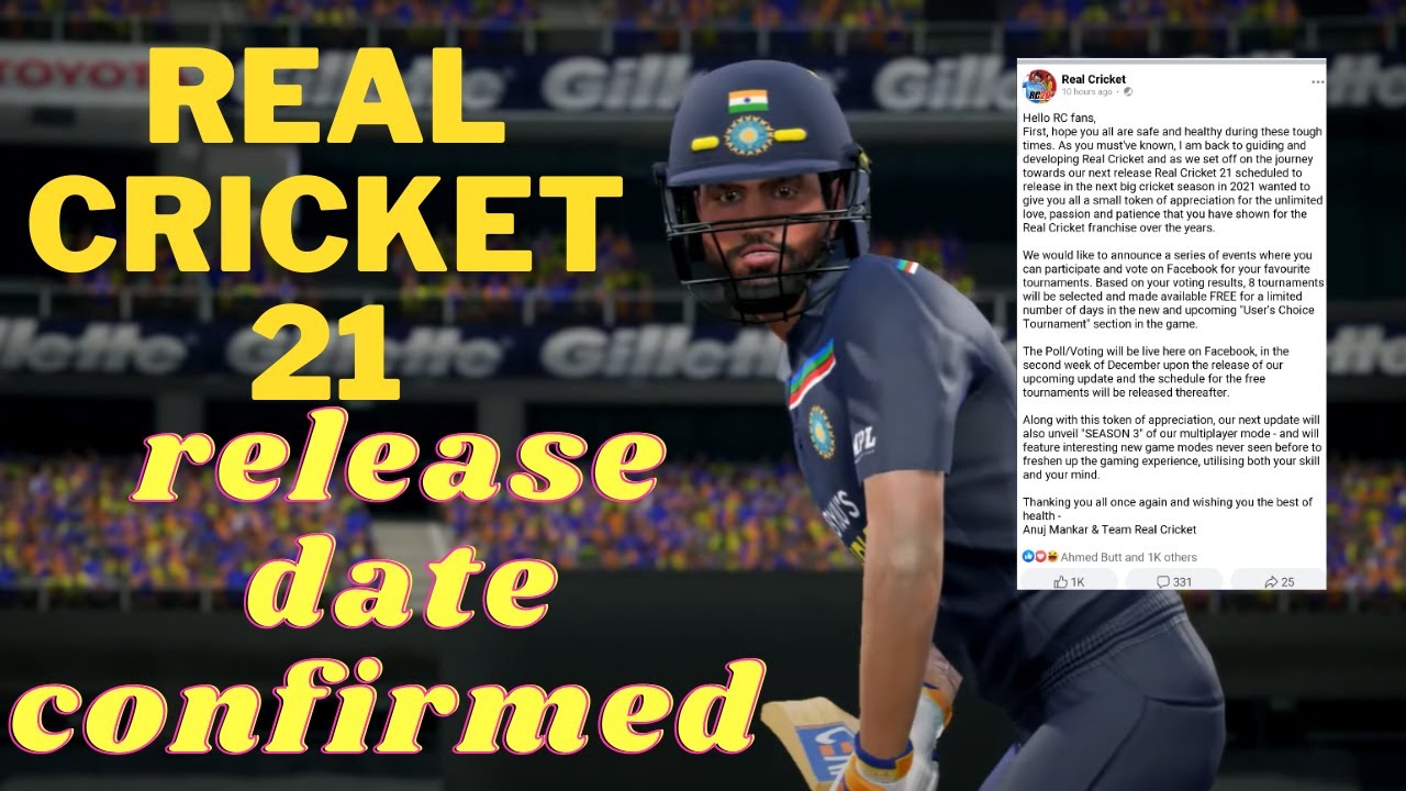 Real Cricket 21 Release date confirmed II RC21 Update II Real Cricket 20 Update official news