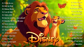 The Ultimate Disney Classic Songs Playlist With Lyrics 2024  Disney Soundtracks Playlist 2024