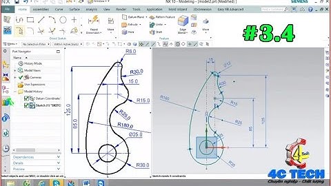 Sketch 2D in NX10 [NX CAD 3.4 - 4CTECH]