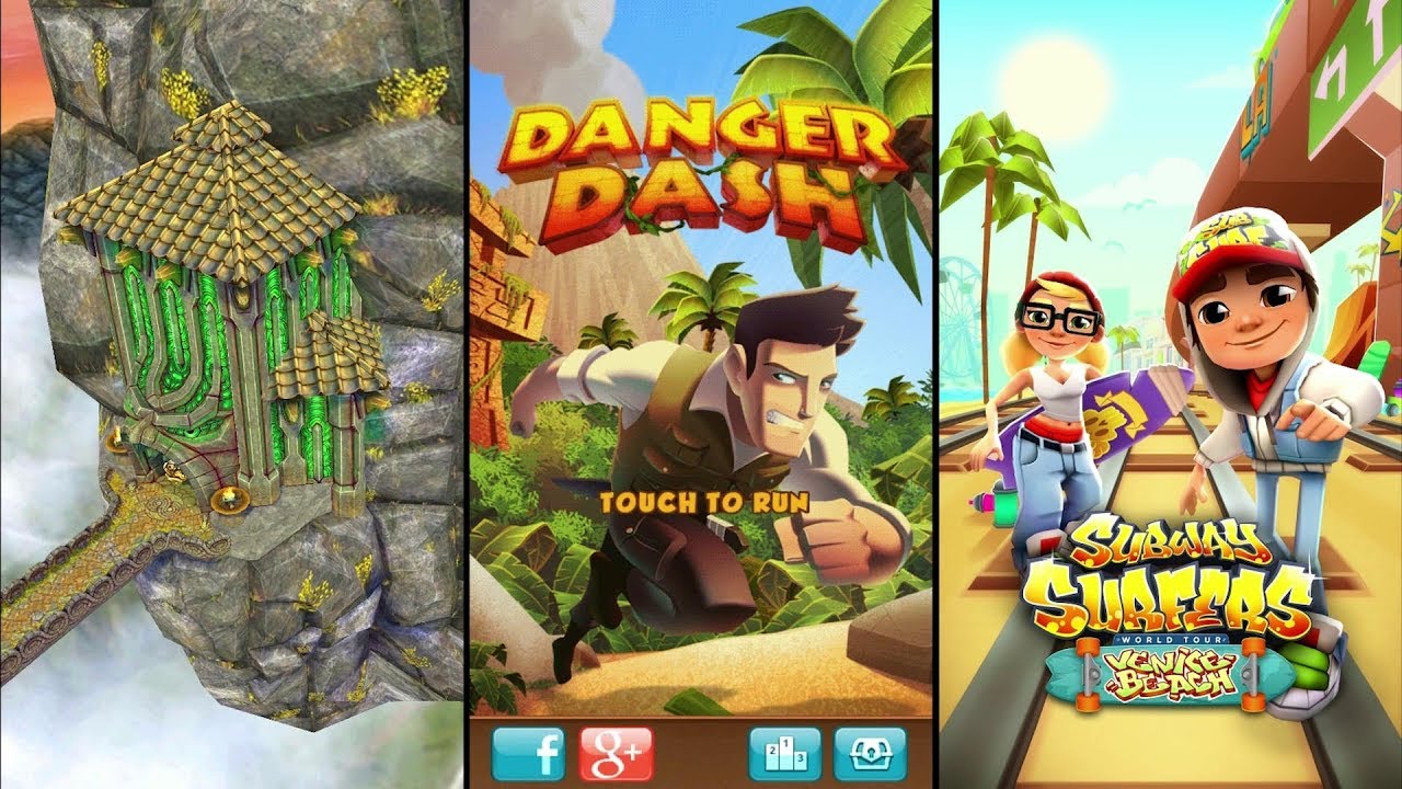 Temple Run 2 Sky Summit Vs Danger Dash Vs Subway Surfers Venice Beach ...