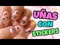 DISEÑO DE UÑAS CON STICKERS | Me encantó!!