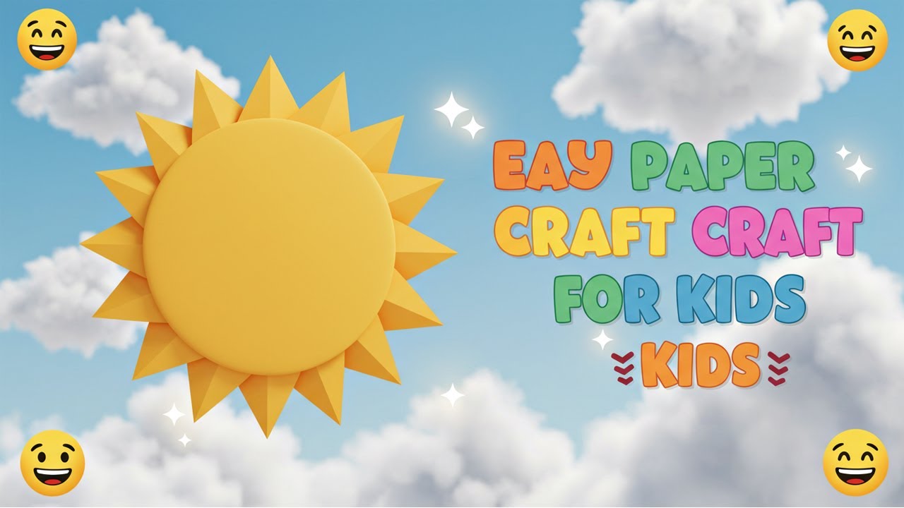 DIY Origami Sun 🌞 | Easy Paper Craft for Kids & Beginners