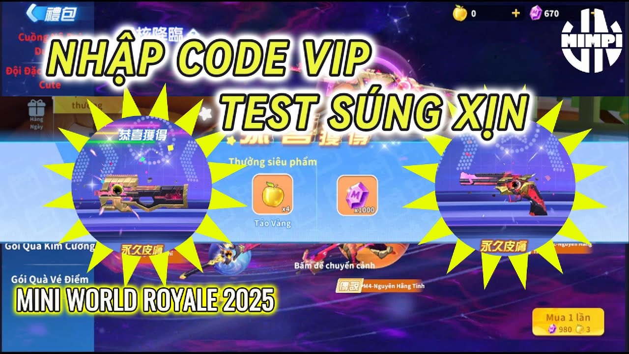 Mimpi nhận được code VIP có táo vàng trong game Mini World Royale 2025 ...