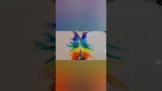 Arcobaleno sull'acqua con penerelli e scotex. Growing  rainbow Experiment.