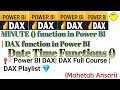 📢 1.8 - MINUTE () DAX functions | DAX PBI | DAX Playlist | DAX Complete Course |#powerbi #dax 💎