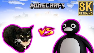 Noot Noot Pingu and Maxwell the Cat Take Over Minecraft 8K 60fps
