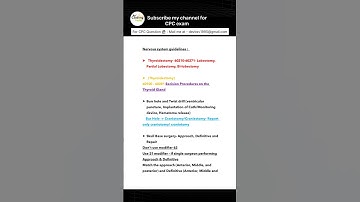 Nervous system chapter guidelines #aapc #cpcexam #cpt #cpc #icd #guidelines