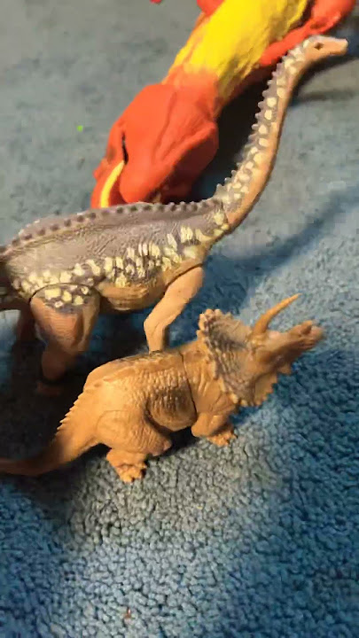 Triceratops and brontosaurus bullying d Rex