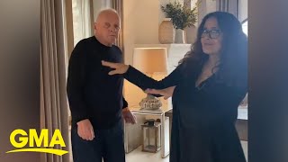 Salma Hayek shares video dancing with Anthony Hopkins to celebrate his Oscar win l GMA
