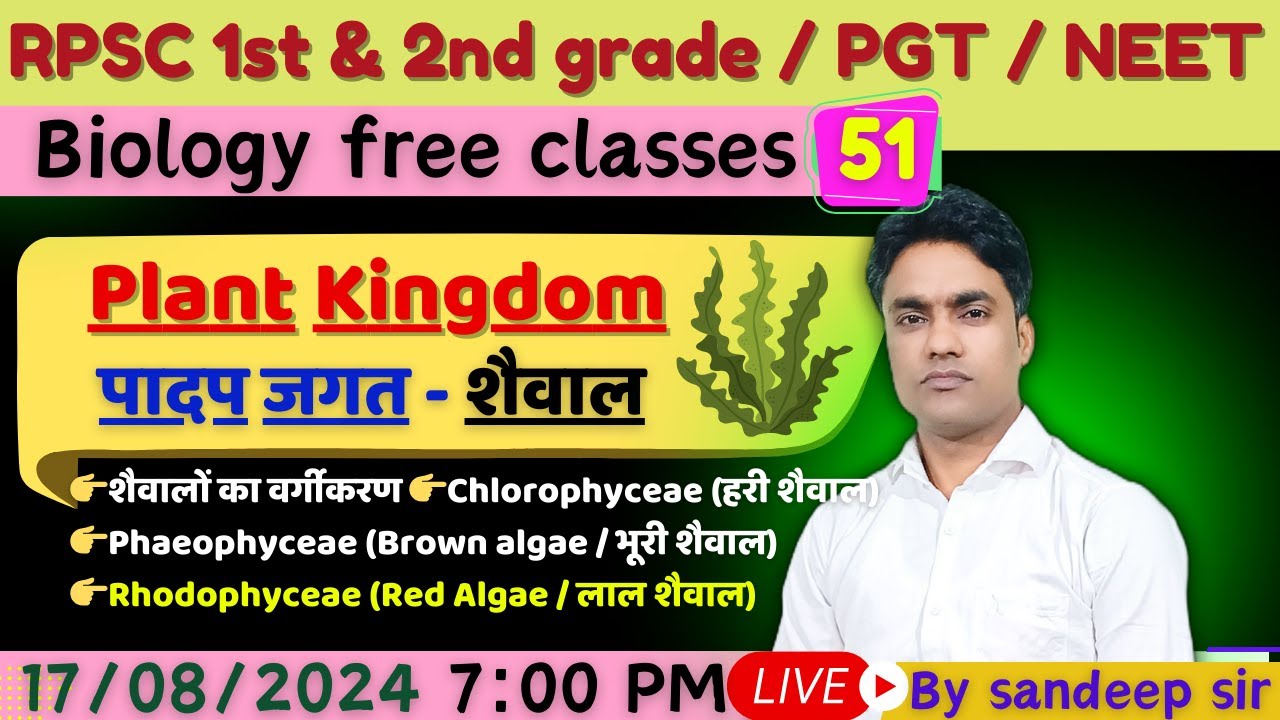 Plant Kingdom Classification Of Algae 2 RPSC 1st Grade RPSC 2nd Plant kingdom classification of algae 2 rpsc 1st grade rpsc 2nd
