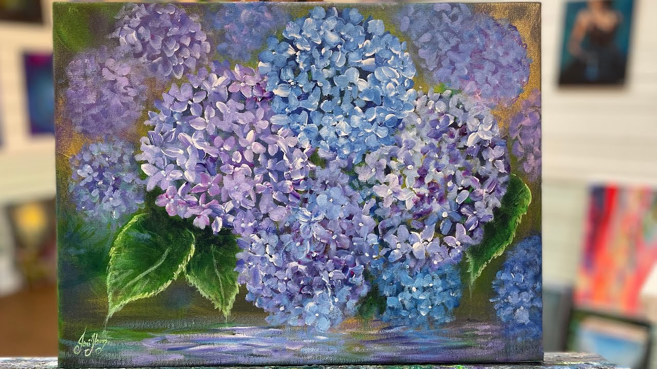 How to paint hydrangeas - Momcrieff