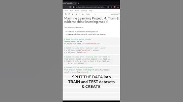 Machine Learning Project - 4. Train & Predict -ML model -ML Workflow  #machinelearning #datascience