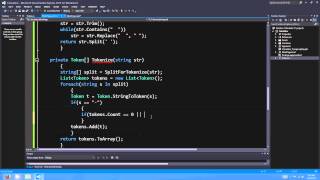 C# Windows 8 Tutorial 5: Tokenize Method