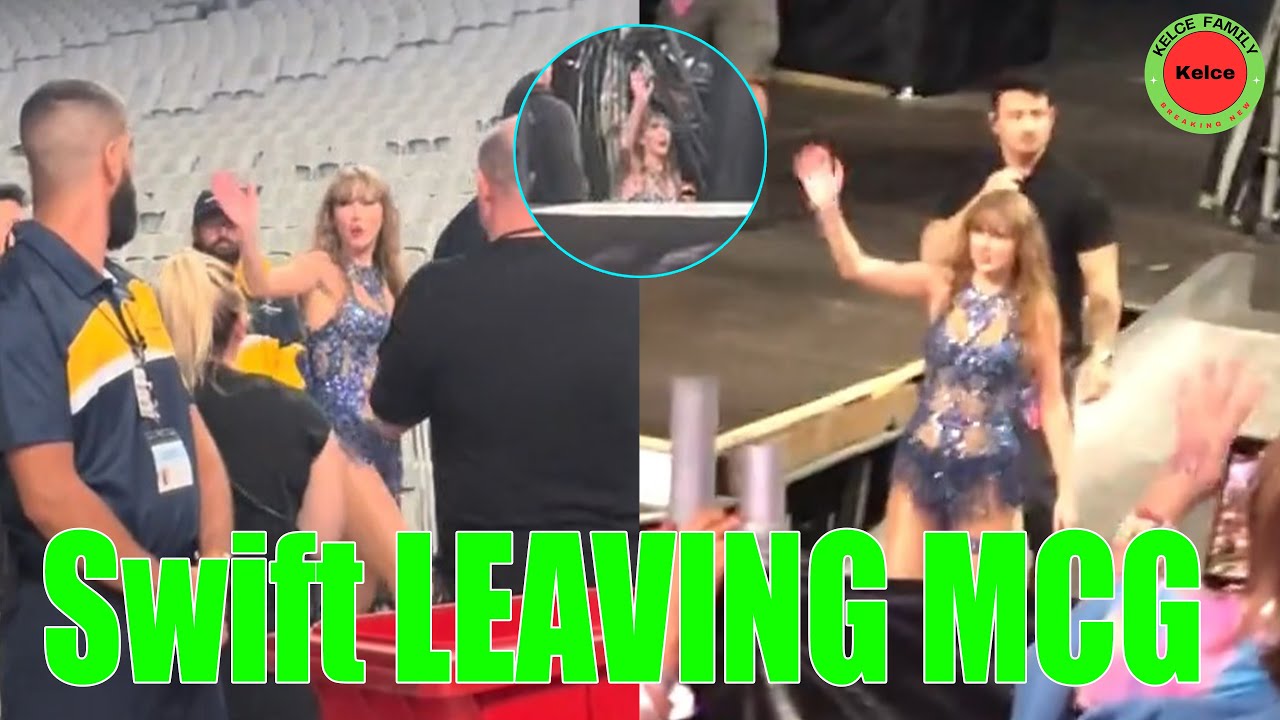 OMG! Taylor Swift WAVING hand leaving MCG after an AMAZING performance