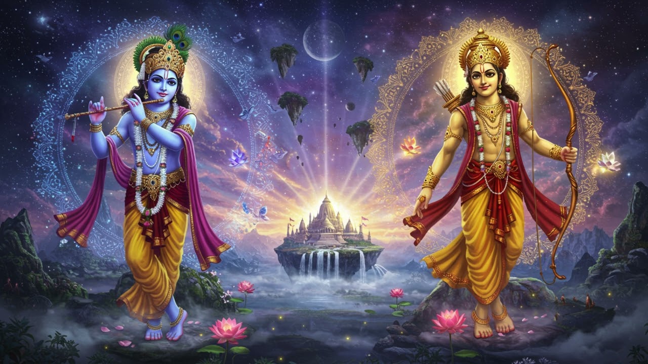 🕉️ DIVINE KRISHNA & RAMA Chanting Song | Spiritual Healing Song for Peace & Positive Energy