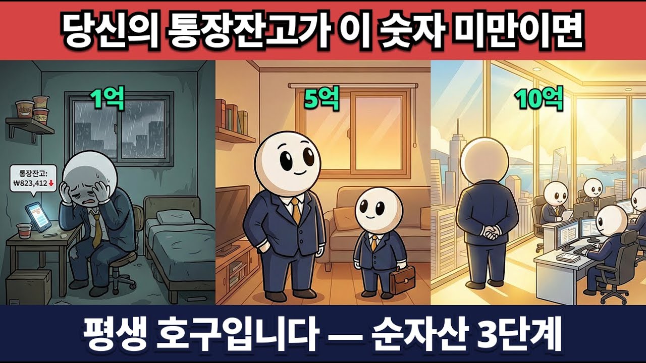 순자산 1억 vs 5억 vs 10억 — 돈의 물리법칙이 바뀌는 순간