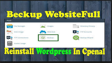 Full Website Beckup And Reinstall Wordpress Easy One Click in Cpenal