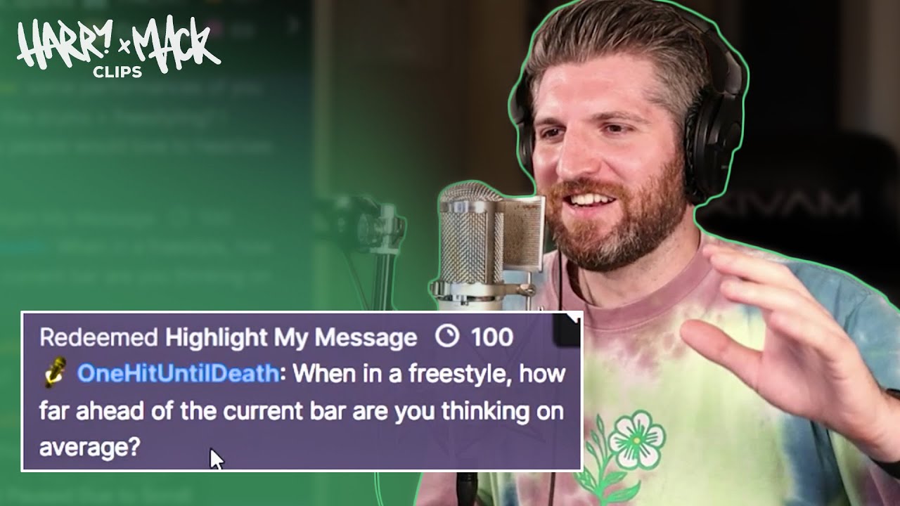How Far Ahead Am I Thinking While Freestyling? | Harry Mack Twitch Q&A