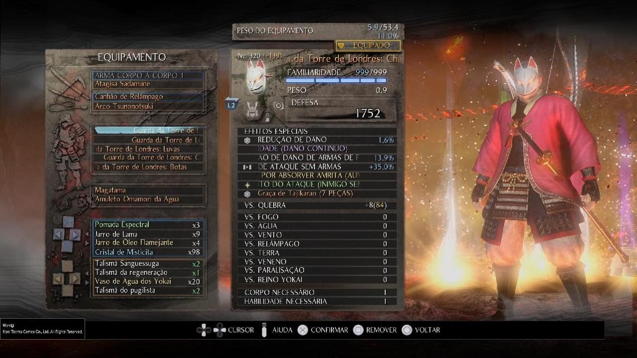 Nioh - Build Kensei Tajikarao - Clã Fukushima é o Ideal, No Vídeo Estou No Tsugaru.