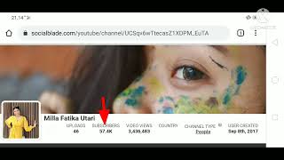 gaji milla fatika utari dari youtube 2021 || milla fatika utari