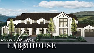 Bloxburg: Vintage Elegant Modern Farmhouse | No Large Plot | No Transform Plus | House Build