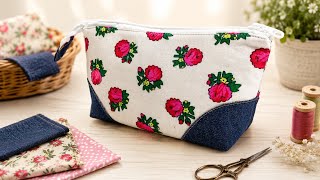 A simple & beautiful pencil case that you can sew at home / practical gift sewing ideas