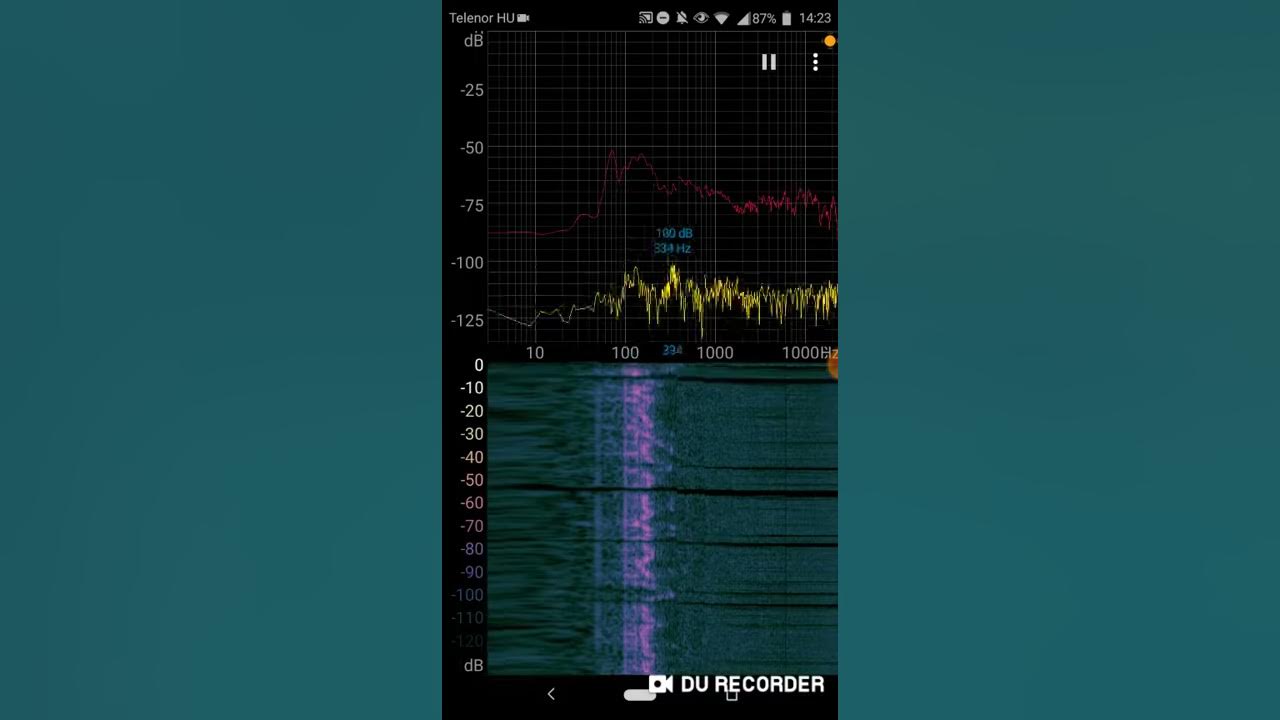 Spectroid audio spectrum analyzer app hearing through wall. YouTube