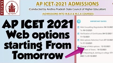 AP ICET 2021 Web options starting Tomorrow//Check your AP ICET 2021 Application status..